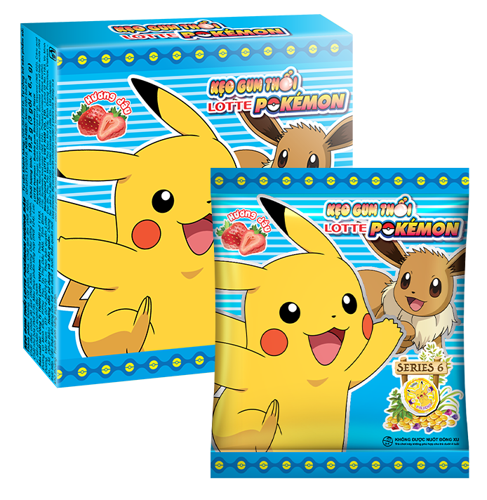 Kẹo gum Pokémon với đồng tiền Pokémon