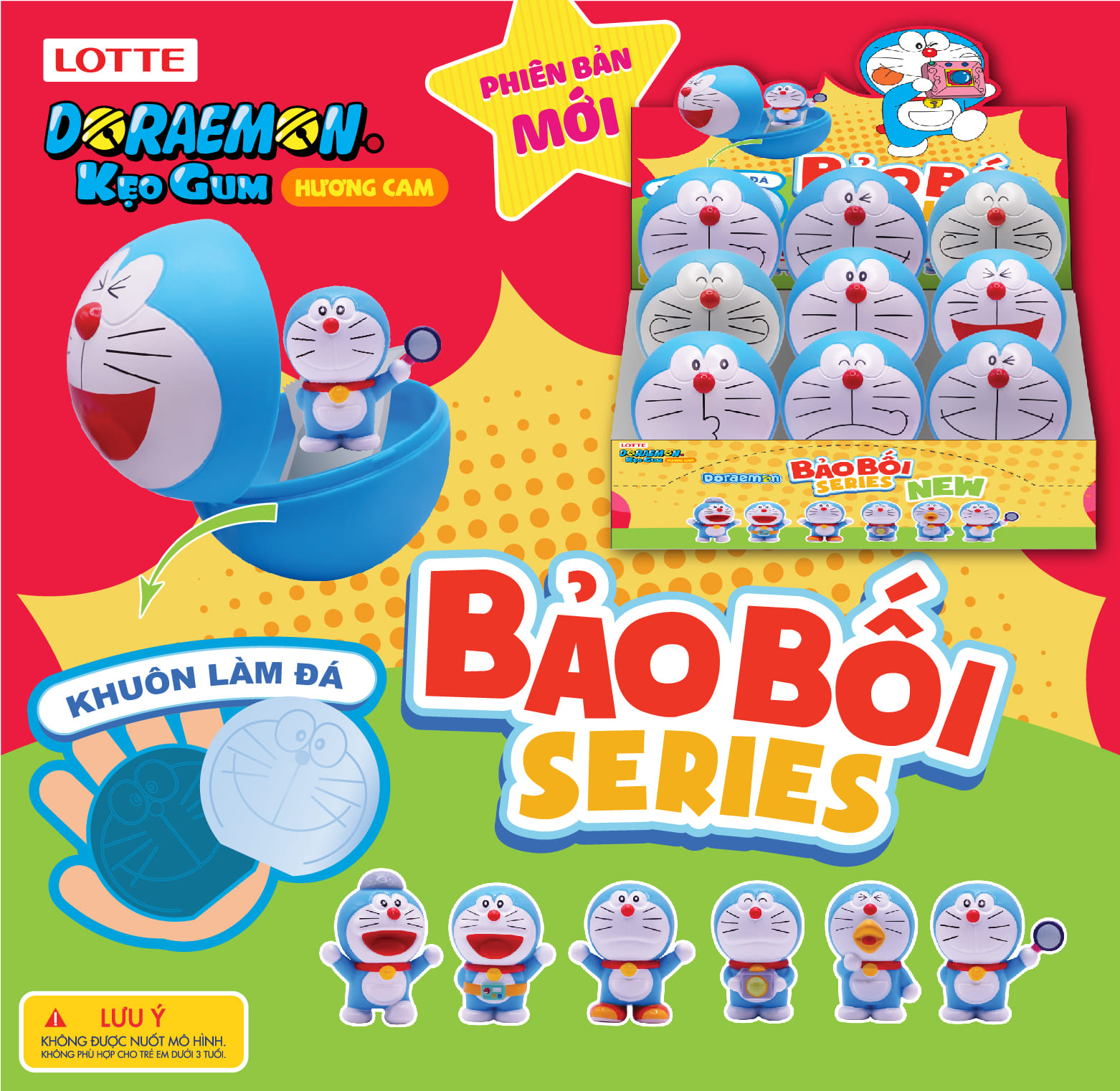 LOTTE DORAEMON BUBBLE – ORANGE FLAVOR